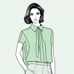 pale green blouse image